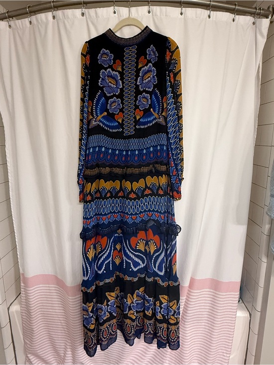FARM Rio Dresses & Skirts - FARM RIO AINIKA SPARKLE LONG-SLEEVE MAXI DRESS